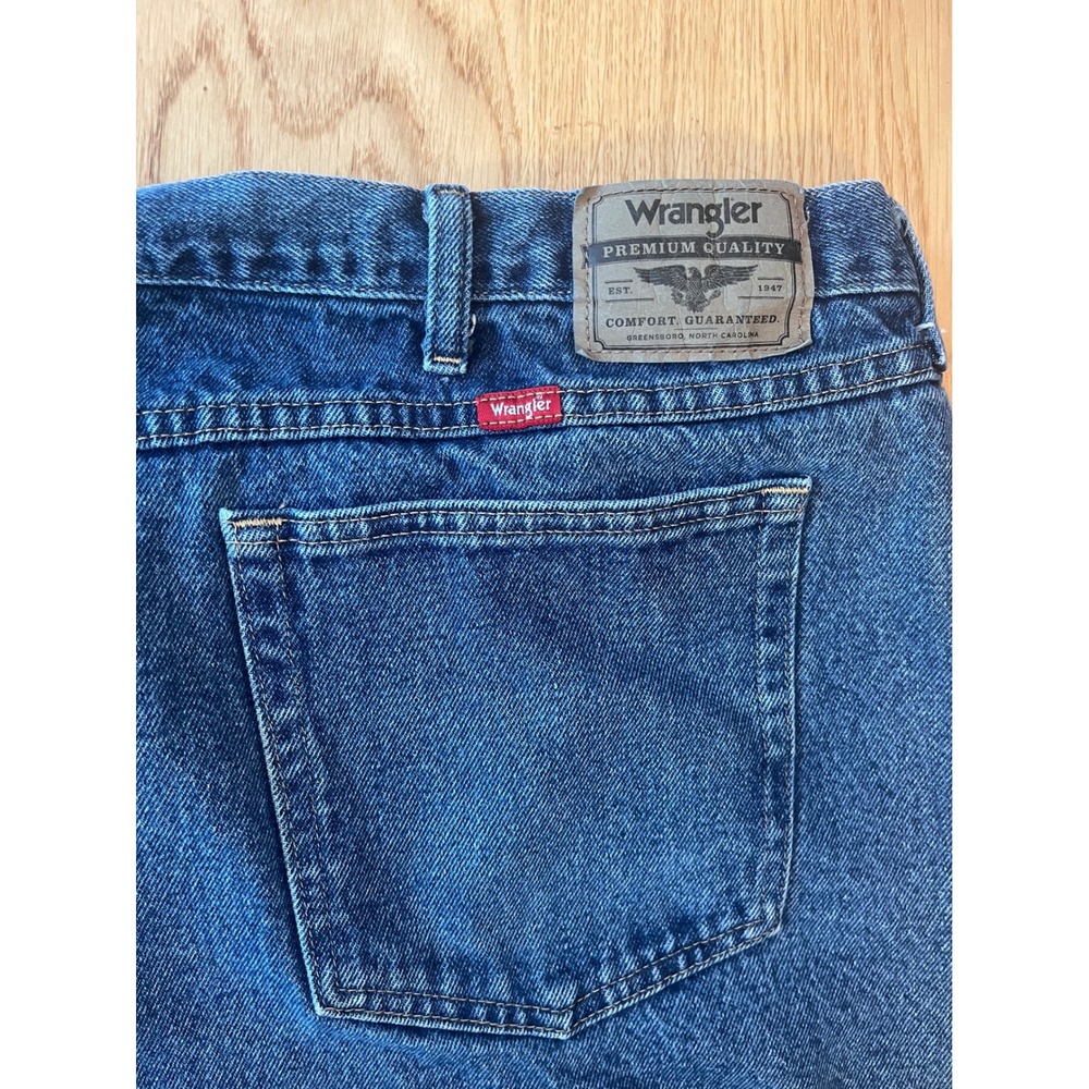 Wrangler Relaxed Fit Jeans Mens 50x30 Blue Denim Classic Workwear‎ Cowboy
